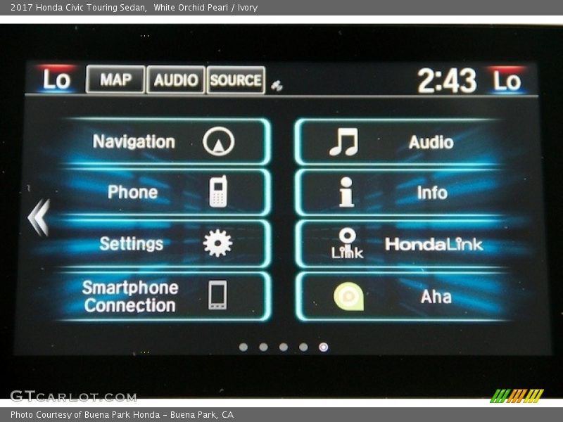 White Orchid Pearl / Ivory 2017 Honda Civic Touring Sedan