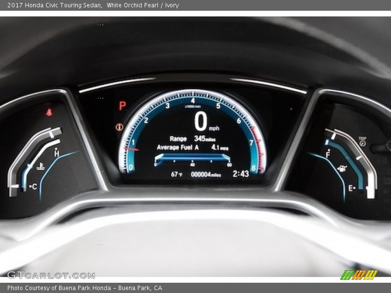 White Orchid Pearl / Ivory 2017 Honda Civic Touring Sedan