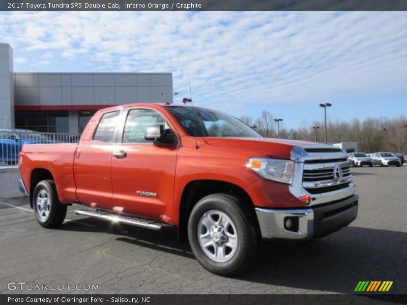 Inferno Orange / Graphite 2017 Toyota Tundra SR5 Double Cab