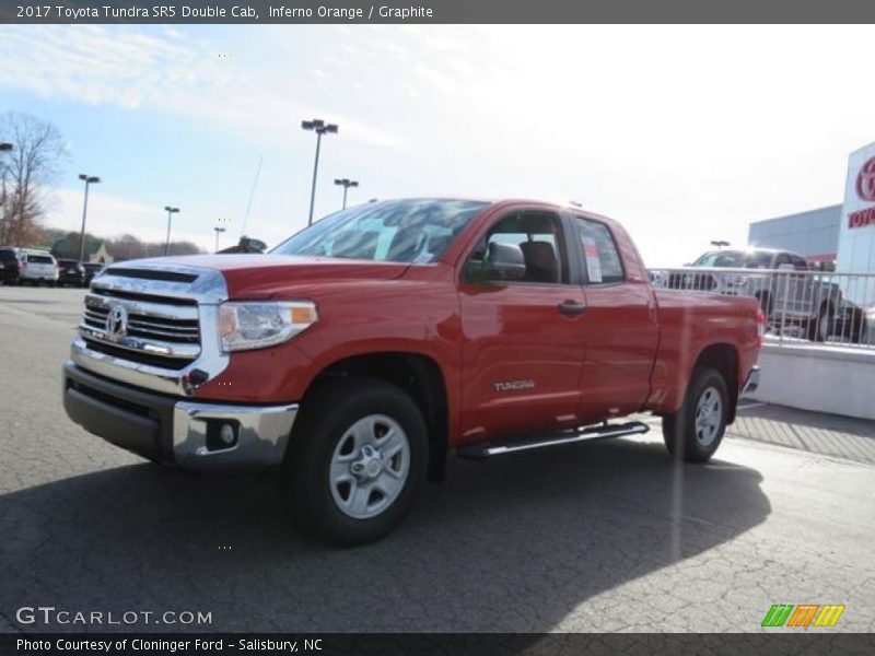Inferno Orange / Graphite 2017 Toyota Tundra SR5 Double Cab