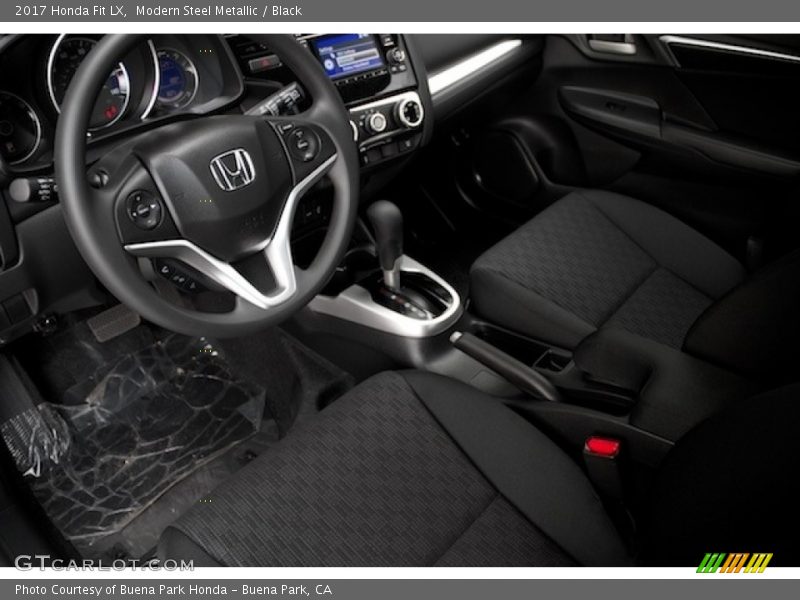 Modern Steel Metallic / Black 2017 Honda Fit LX