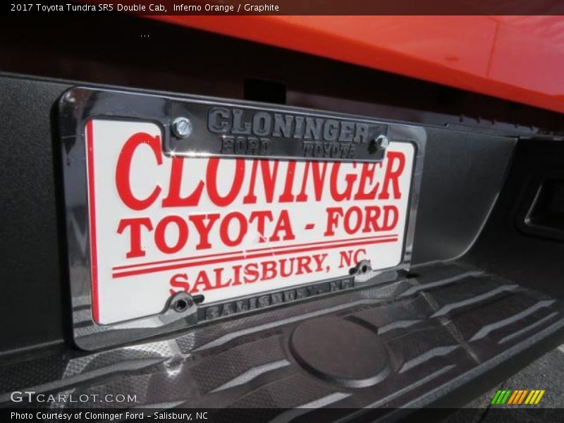 Inferno Orange / Graphite 2017 Toyota Tundra SR5 Double Cab