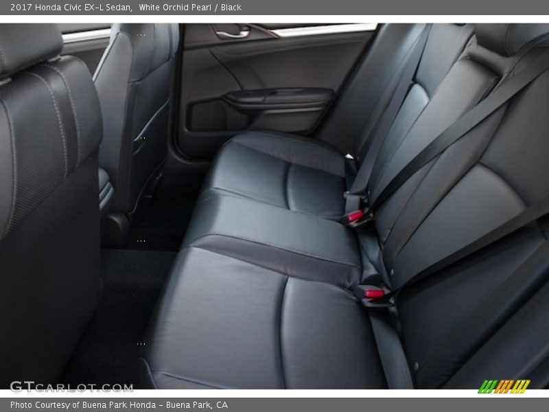 White Orchid Pearl / Black 2017 Honda Civic EX-L Sedan