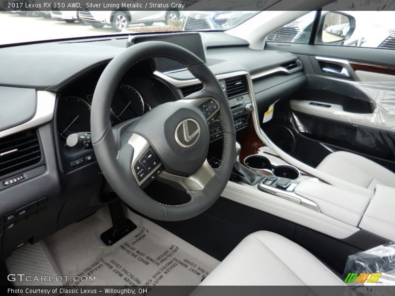 Silver Lining Metallic / Stratus Gray 2017 Lexus RX 350 AWD
