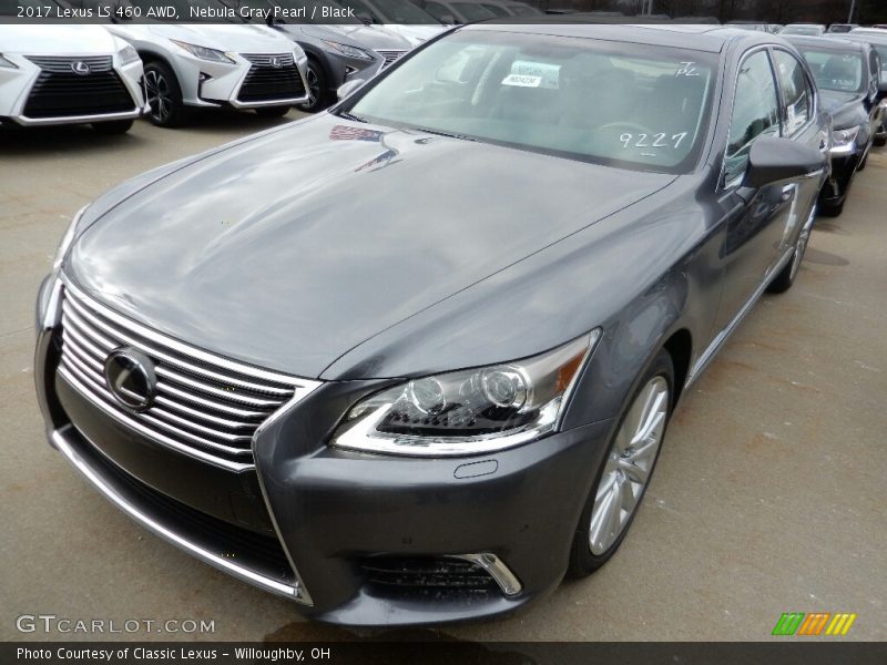 Nebula Gray Pearl / Black 2017 Lexus LS 460 AWD