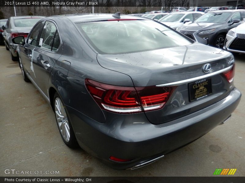 Nebula Gray Pearl / Black 2017 Lexus LS 460 AWD