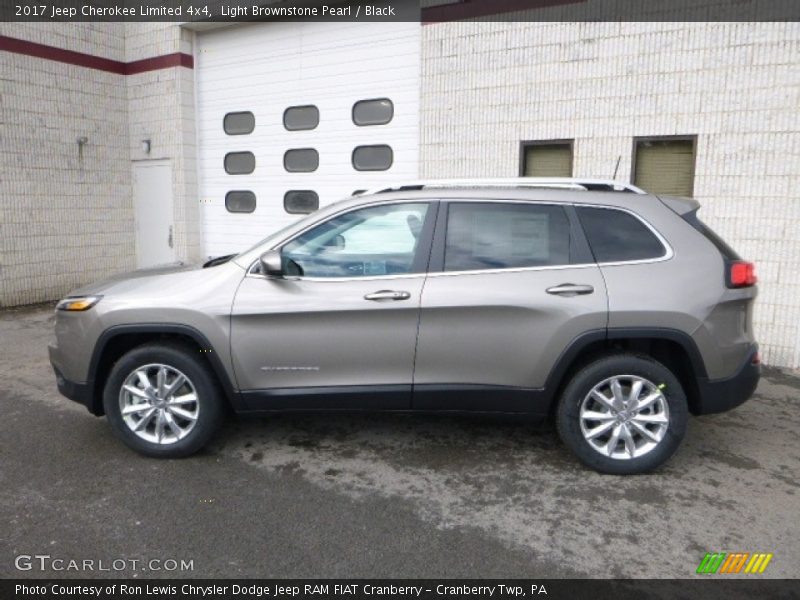 Light Brownstone Pearl / Black 2017 Jeep Cherokee Limited 4x4
