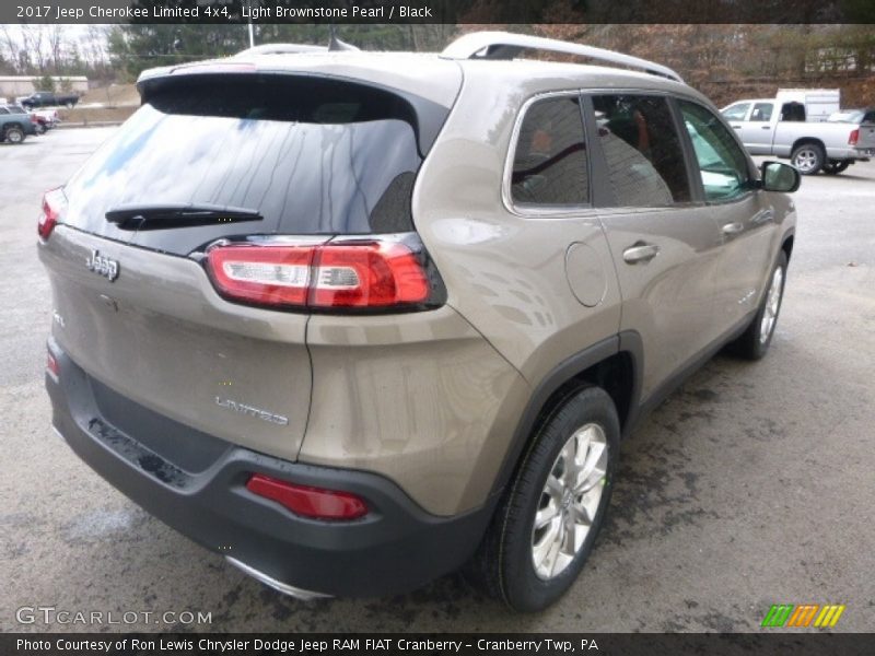 Light Brownstone Pearl / Black 2017 Jeep Cherokee Limited 4x4