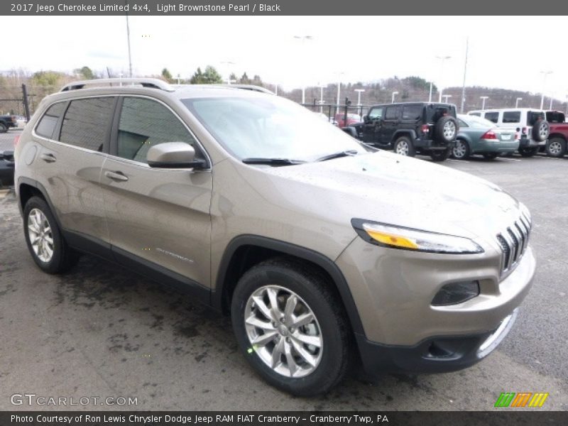 Light Brownstone Pearl / Black 2017 Jeep Cherokee Limited 4x4