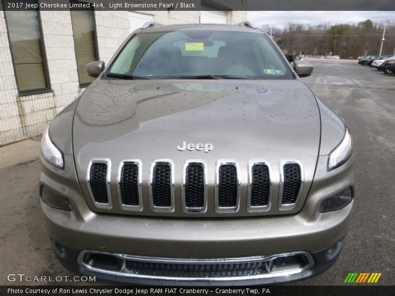 Light Brownstone Pearl / Black 2017 Jeep Cherokee Limited 4x4