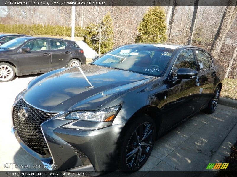 Smoky Granite Mica / Rioja Red 2017 Lexus GS 350 AWD