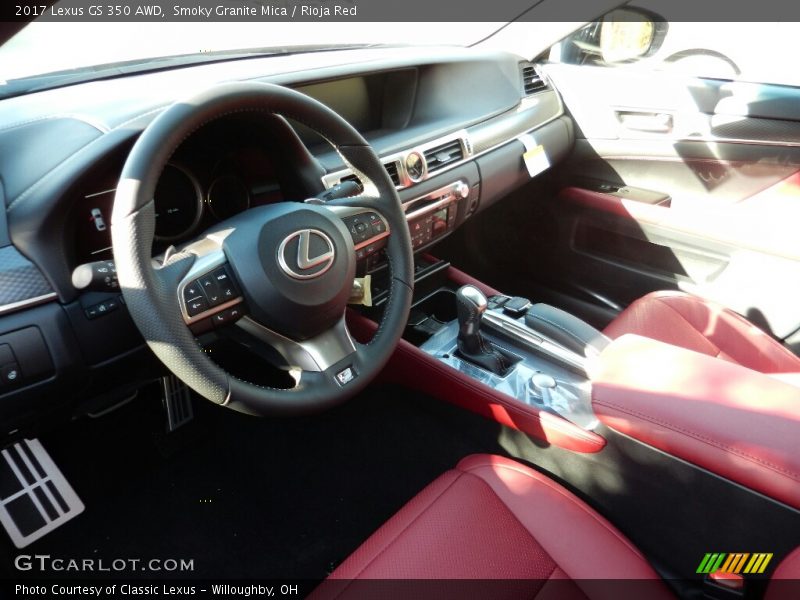 Smoky Granite Mica / Rioja Red 2017 Lexus GS 350 AWD