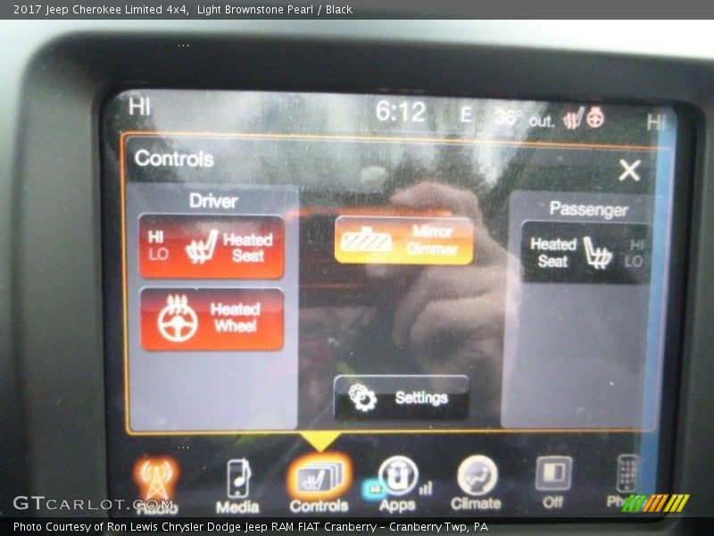 Light Brownstone Pearl / Black 2017 Jeep Cherokee Limited 4x4