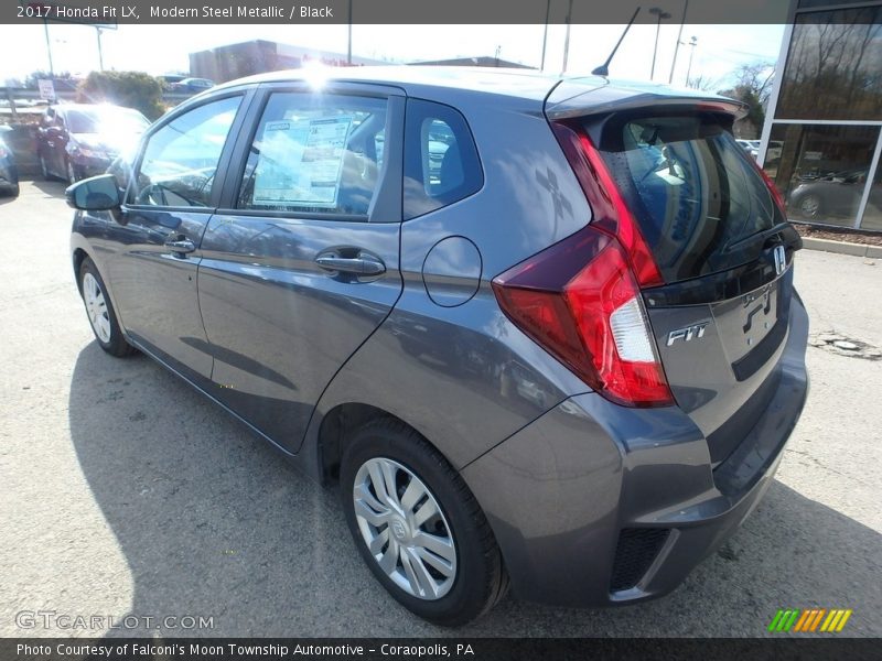 Modern Steel Metallic / Black 2017 Honda Fit LX