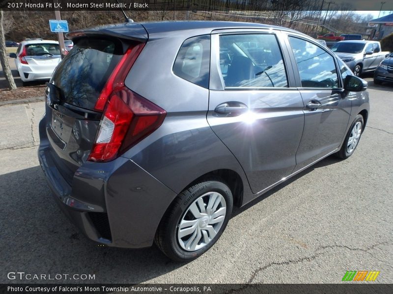 Modern Steel Metallic / Black 2017 Honda Fit LX