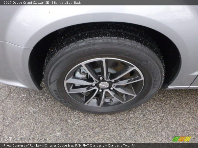 Billet Metallic / Black 2017 Dodge Grand Caravan SE