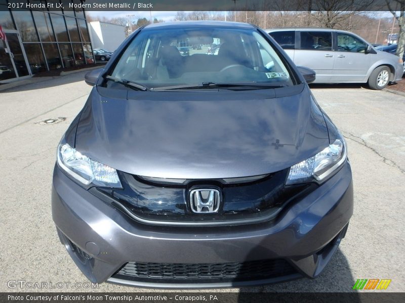 Modern Steel Metallic / Black 2017 Honda Fit LX