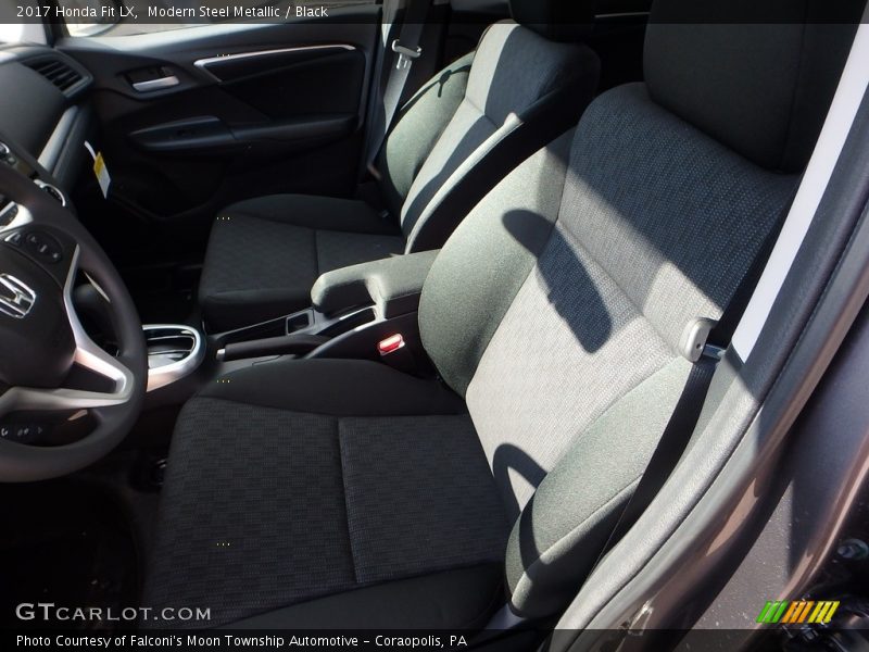 Modern Steel Metallic / Black 2017 Honda Fit LX