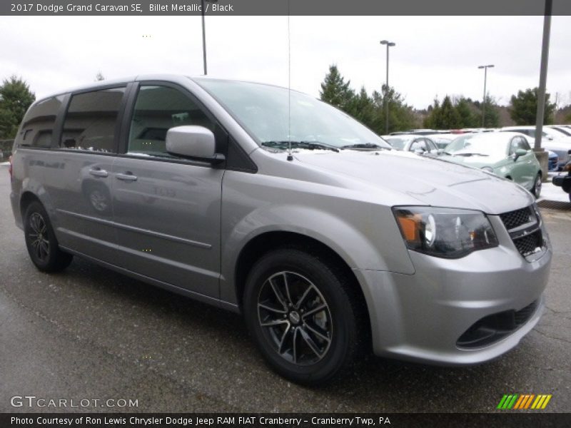 Billet Metallic / Black 2017 Dodge Grand Caravan SE