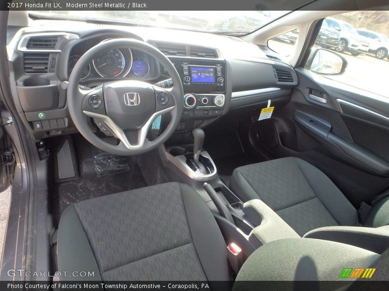 Modern Steel Metallic / Black 2017 Honda Fit LX
