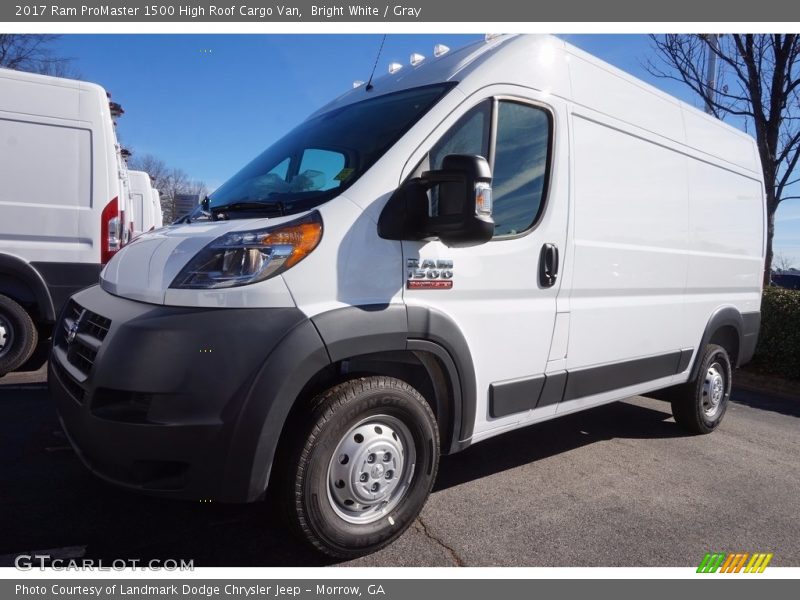 Bright White / Gray 2017 Ram ProMaster 1500 High Roof Cargo Van