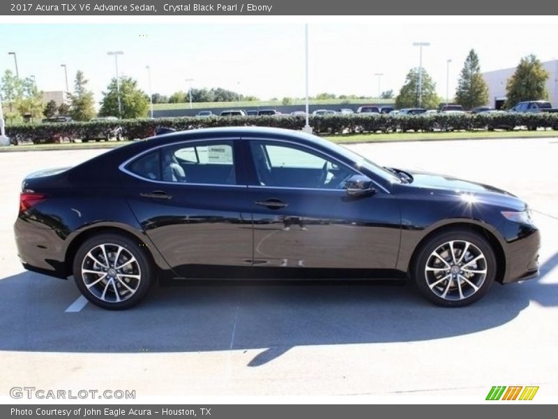 Crystal Black Pearl / Ebony 2017 Acura TLX V6 Advance Sedan
