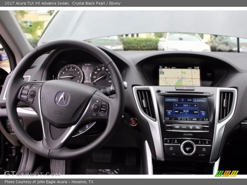 Crystal Black Pearl / Ebony 2017 Acura TLX V6 Advance Sedan