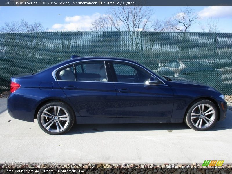 Mediterranean Blue Metallic / Oyster 2017 BMW 3 Series 330i xDrive Sedan