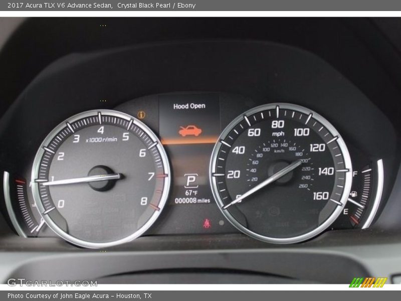 Crystal Black Pearl / Ebony 2017 Acura TLX V6 Advance Sedan