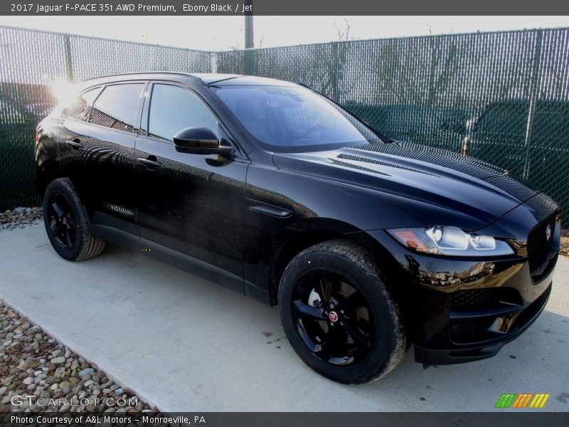 Ebony Black / Jet 2017 Jaguar F-PACE 35t AWD Premium