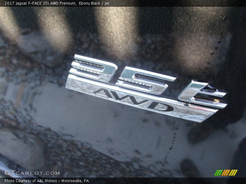 Ebony Black / Jet 2017 Jaguar F-PACE 35t AWD Premium