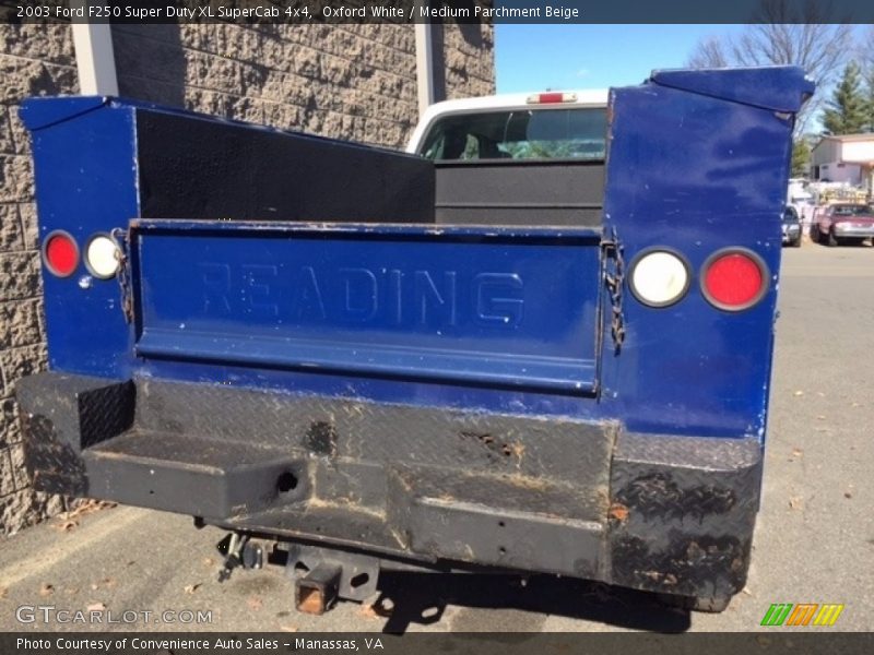 Oxford White / Medium Parchment Beige 2003 Ford F250 Super Duty XL SuperCab 4x4