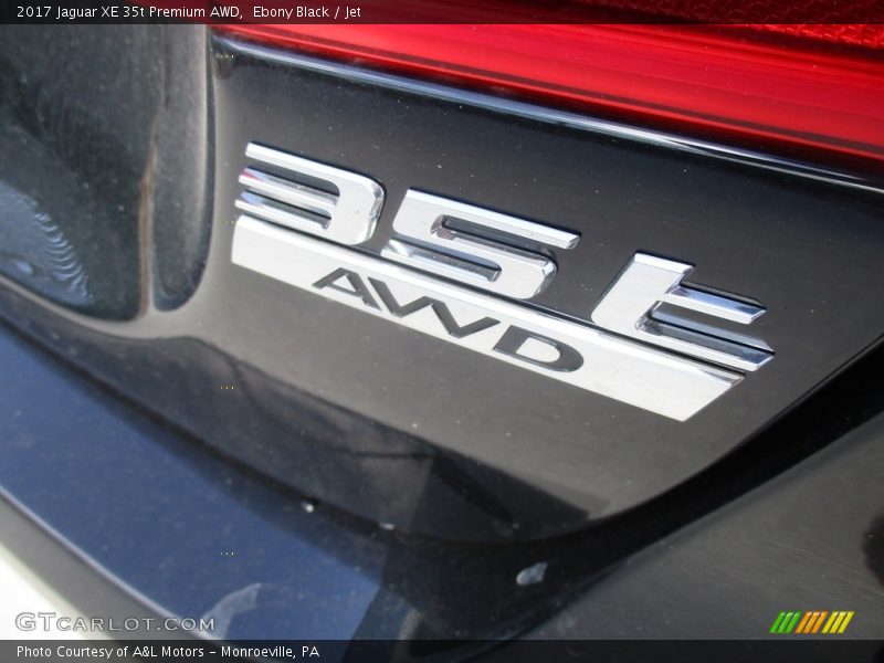 Ebony Black / Jet 2017 Jaguar XE 35t Premium AWD