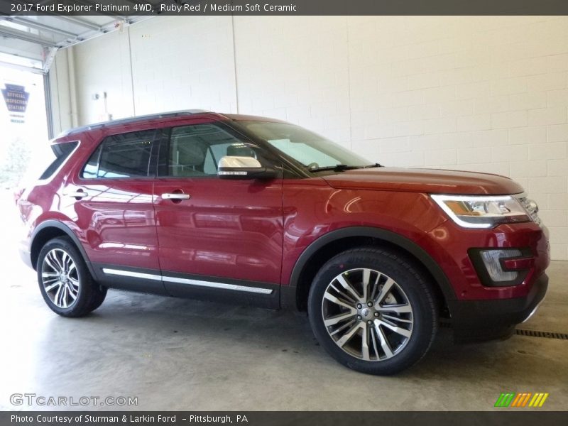 Ruby Red / Medium Soft Ceramic 2017 Ford Explorer Platinum 4WD