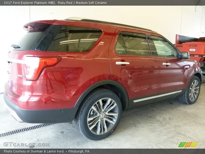 Ruby Red / Medium Soft Ceramic 2017 Ford Explorer Platinum 4WD