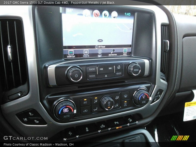 Pepperdust Metallic / Jet Black 2017 GMC Sierra 1500 SLT Double Cab 4WD