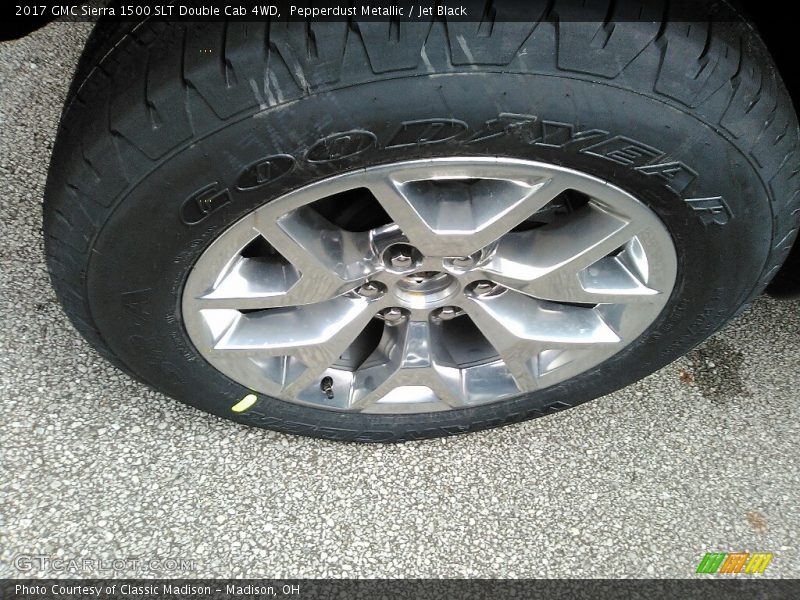 Pepperdust Metallic / Jet Black 2017 GMC Sierra 1500 SLT Double Cab 4WD