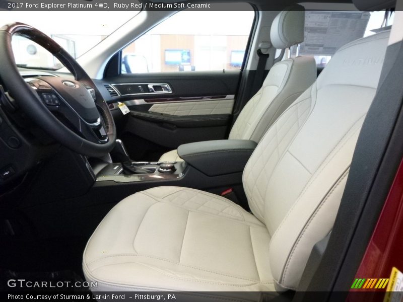 Ruby Red / Medium Soft Ceramic 2017 Ford Explorer Platinum 4WD