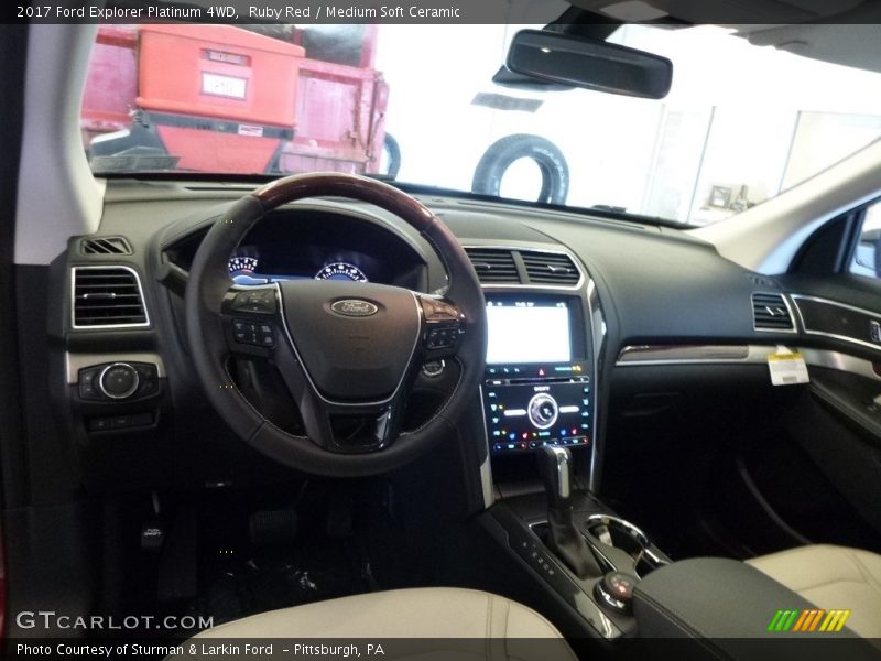 Ruby Red / Medium Soft Ceramic 2017 Ford Explorer Platinum 4WD