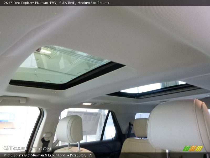 Ruby Red / Medium Soft Ceramic 2017 Ford Explorer Platinum 4WD