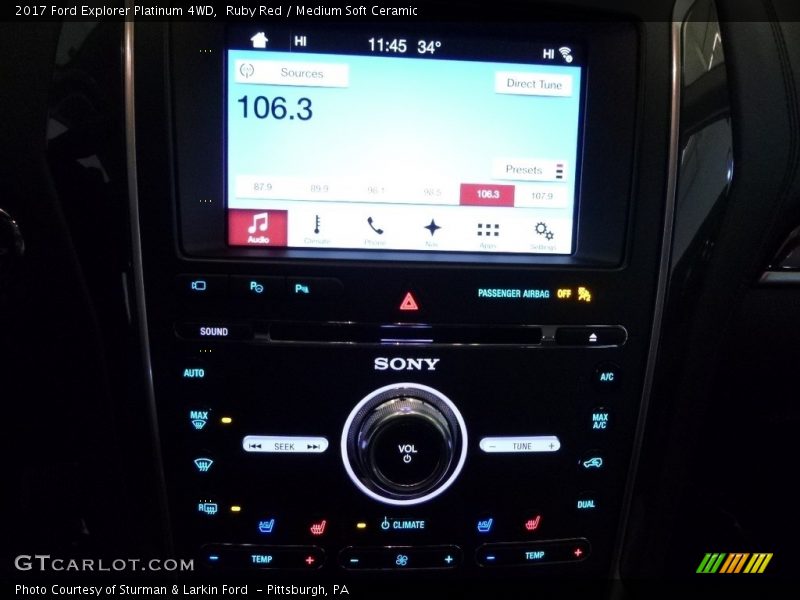 Ruby Red / Medium Soft Ceramic 2017 Ford Explorer Platinum 4WD