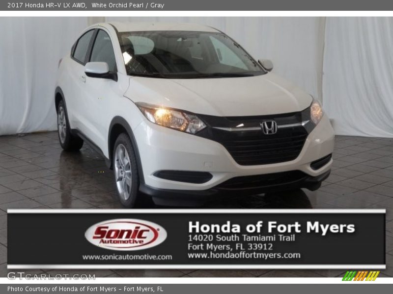 White Orchid Pearl / Gray 2017 Honda HR-V LX AWD