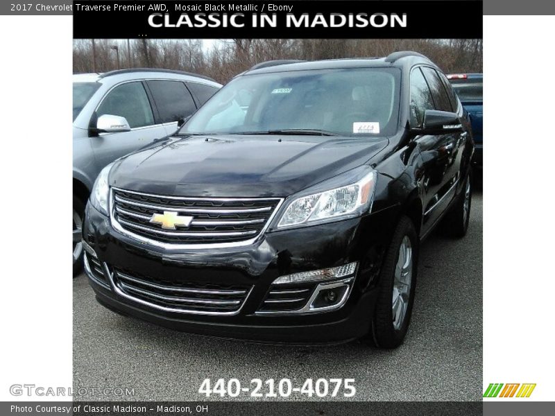 Mosaic Black Metallic / Ebony 2017 Chevrolet Traverse Premier AWD