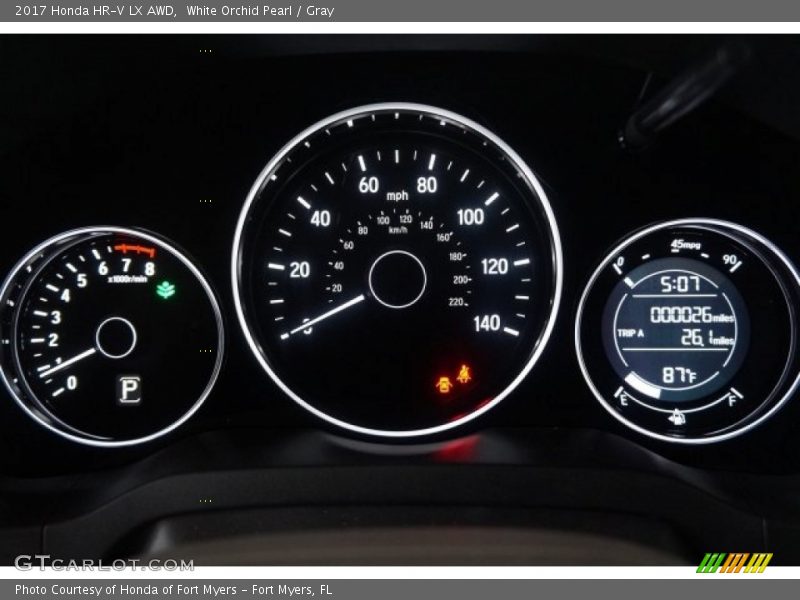 White Orchid Pearl / Gray 2017 Honda HR-V LX AWD