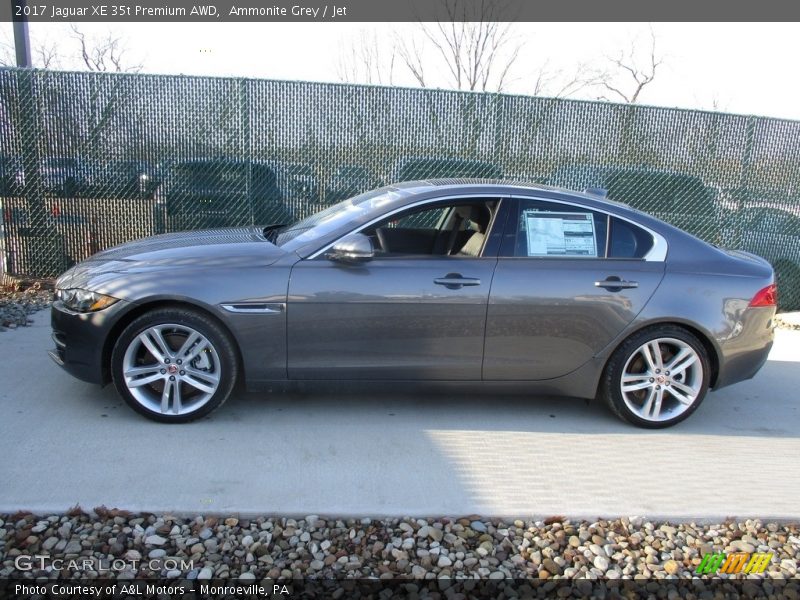Ammonite Grey / Jet 2017 Jaguar XE 35t Premium AWD