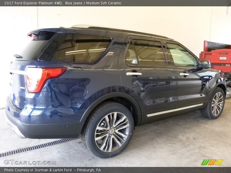 Blue Jeans / Medium Soft Ceramic 2017 Ford Explorer Platinum 4WD