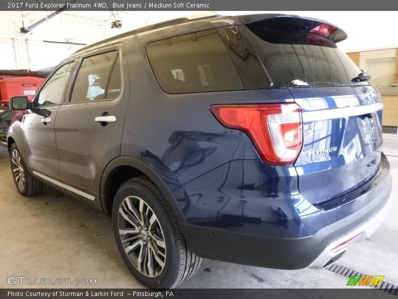 Blue Jeans / Medium Soft Ceramic 2017 Ford Explorer Platinum 4WD