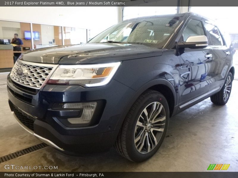 Blue Jeans / Medium Soft Ceramic 2017 Ford Explorer Platinum 4WD