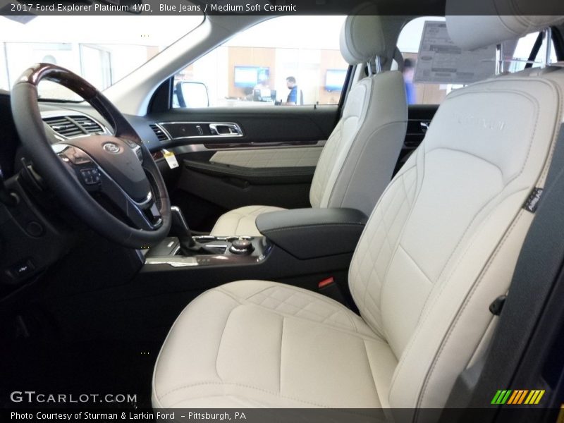 Blue Jeans / Medium Soft Ceramic 2017 Ford Explorer Platinum 4WD