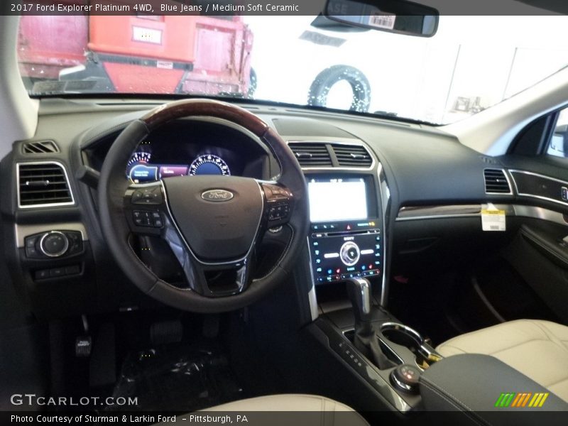 Blue Jeans / Medium Soft Ceramic 2017 Ford Explorer Platinum 4WD